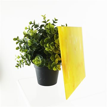 Akrylgjuten gul / marmor (602) - 3 mm