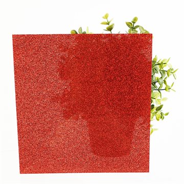 Röd glitter akryl - Skär (HD002) - 3 mm