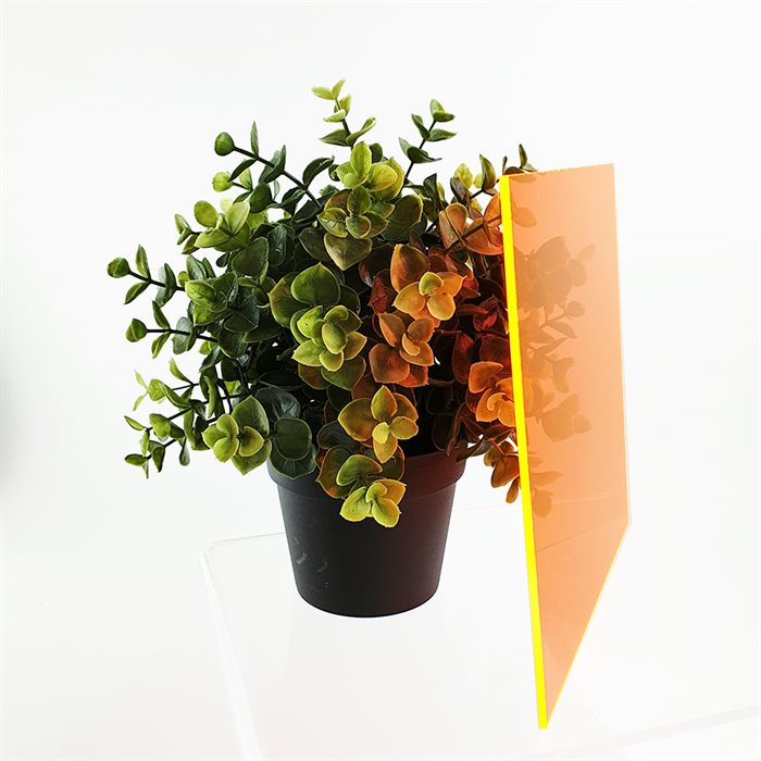 Plexiglas® Orange fluorescerande - 3 mm