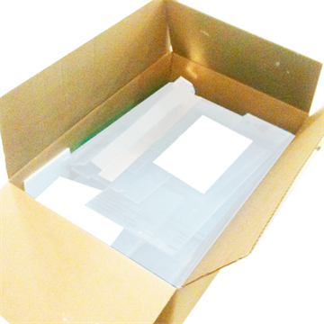 Blandad låda med rester av opal akryl - Plexiglas