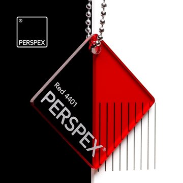 Akryl Perspex Rød gennemsigtig 3 x 3050 x 2050 mm