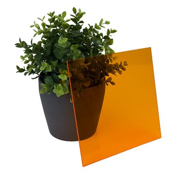 Akryl Gjuten Orange transparent (202) - 3 mm