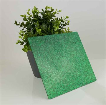 Grön glitter akryl 1220 x 2440 mm