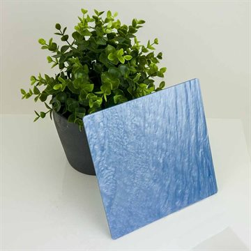 Himmelsblå marmor akryl - Cut (ALDSSW5) - 3 mm