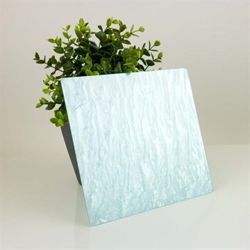 Ljusblå marmor akryl - Cut (ALDSSW7) - 3 mm