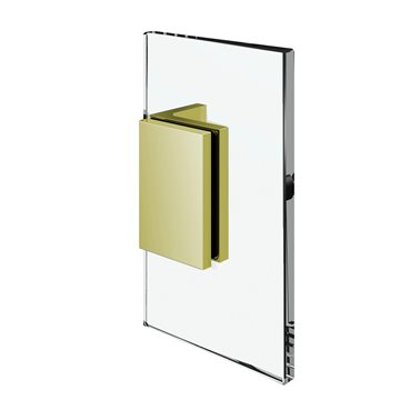 90 graders vägg/glas beslag - Guldkrom  