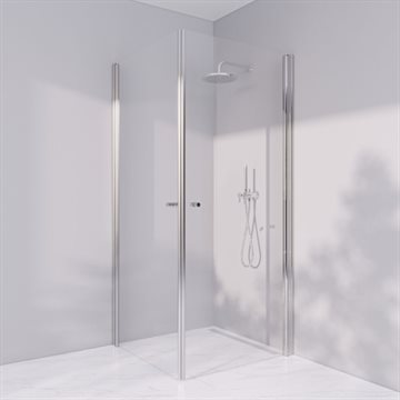 Duschkabin i standardmått - Prime PH22 - Blank krom