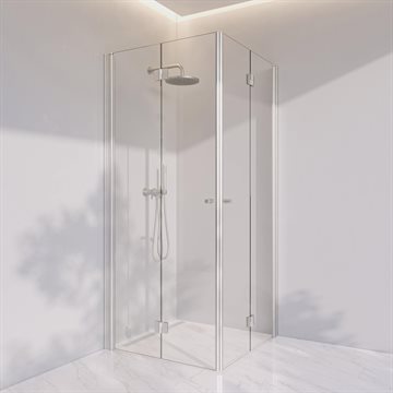 Duschkabin i standardmått - Prime PH33 - Matt Silver