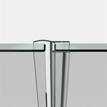 Pauli 180° tätningslist - 6 och 8 mm glas - 2500 mm