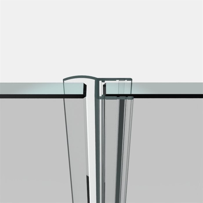Pauli 180° tätningslist - 6 och 8 mm glas - 2500 mm