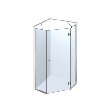Duschhörna - 1 duschdörr med 2 duschväggar
