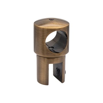 Stabiliseringsstång genomgående glashållare till 8 - 10 mm glas - Antik Mässing