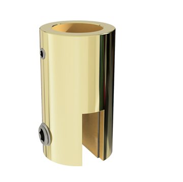 Stabiliseringsstång tak/glas glashåller för 6-8 mm glas - Blank guld