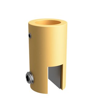 Stabiliseringsstång tak/glas glashåller för 10 - 12 mm glas - Matt Mässing
