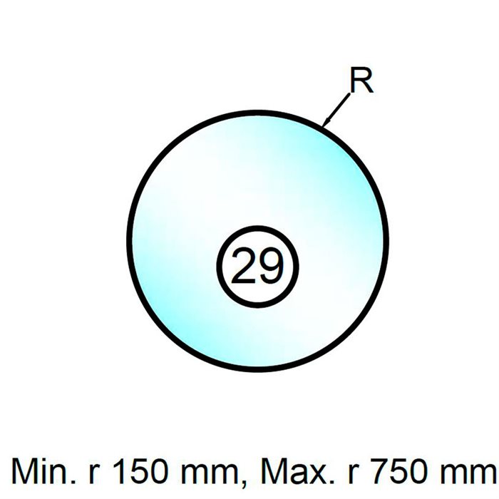 3 mm Hærdet glas - Firkant med skrå top