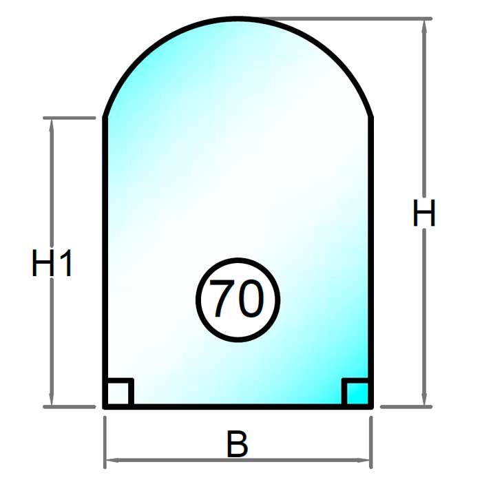 2-glas ljuddämpande isolerglas 6+4 mm - Figur 70
