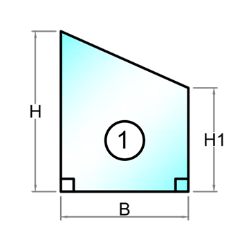 3-glas isolerglas med 4 mm härdat glas (4H+4H+4H) - Figur 1