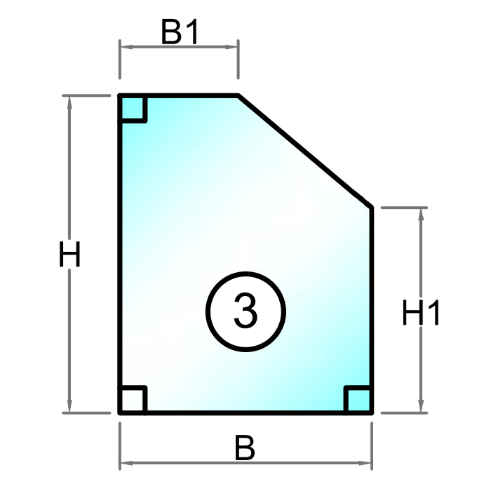 8 mm float glas - Figur 3