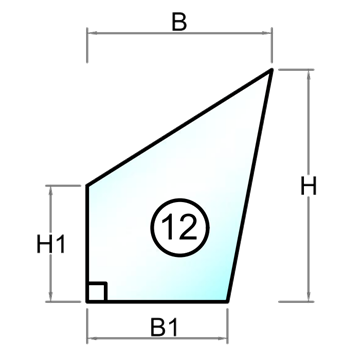 Härdat glas med polerad kant - Figur 12