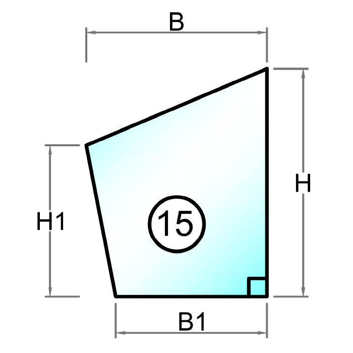 Härdat glas med polerad kant - Figur 15