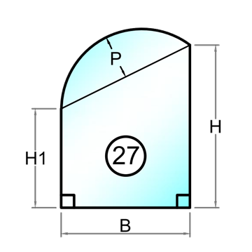2-glas isolerglas med 6 mm härdat + 6,38 mm laminerat energiglas - Figur 27