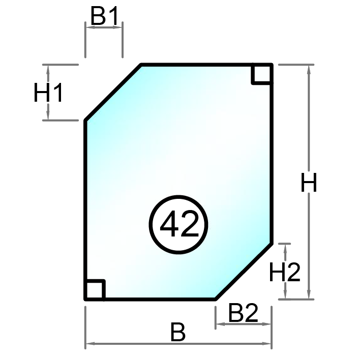 2-glas isolerglas med 4 mm härdat + 6,38 mm laminerat energiglas - Figur 1