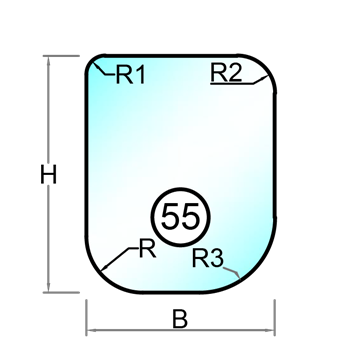 3-glas isolerglas - Figur 55