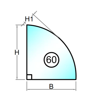 Härdat glas med polerad kant - Figur 60