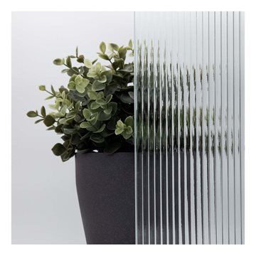 8 mm härdat VISIOSUN vertikalt mönster med polerad kant