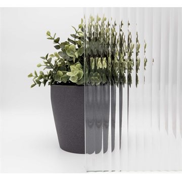 7 (± 0,5) mm härdat VClear Wave vertikalt mönster med polerad kant