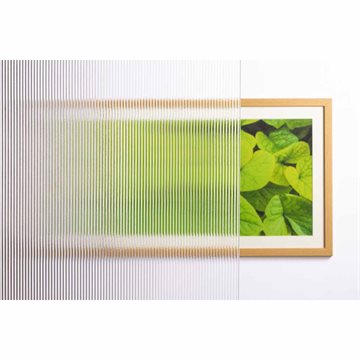 8 mm härdat VISIOSUN vertikalt mönster med polerad kant