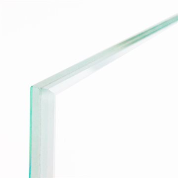 Extra lång 10,76 mm härdat och laminerat glas med polerad kant - Matt