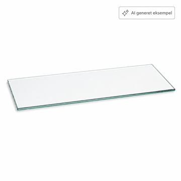 4 mm små hyllglas med polerad kant - Klar