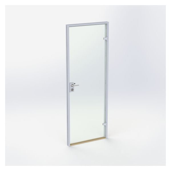 Glasdörr - Matt silver - M8: 790 x 2090 mm