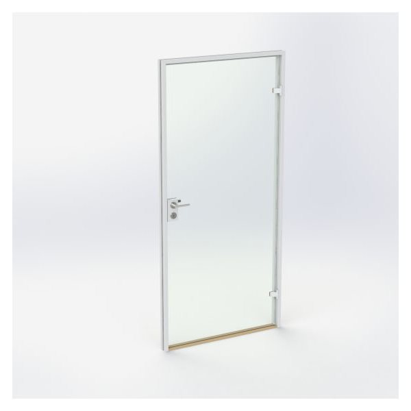 Glasdörr - Vit - M10: 990 x 2090 mm