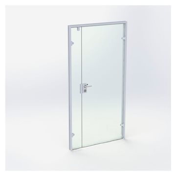 Dubbelglasdörr - Matt Silver - M11: 1090 x 2090 mm - (1 aktiv 1 passiv)
