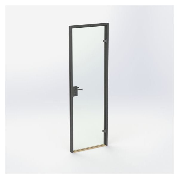 Glasdörr - Mattsvart - M7: 690 x 2090 mm