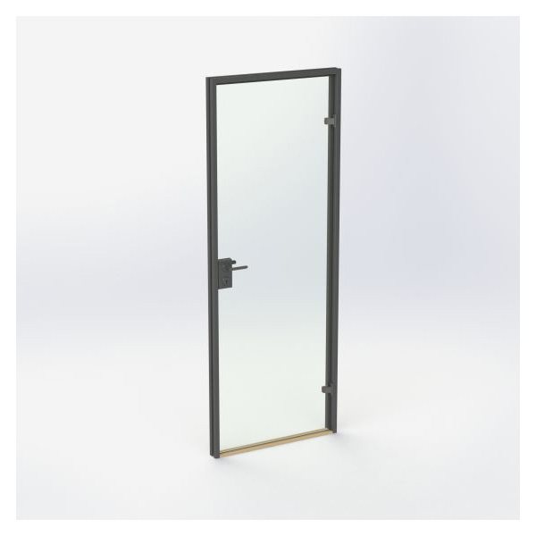 Glasdörr - Mattsvart - M8: 790 x 2090 mm