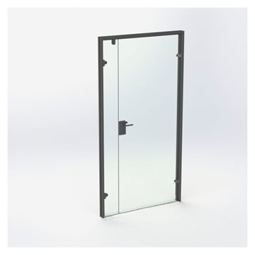 Dubbelglasdörr - Mattsvart - M11: 1090 x 2090 mm - (1 aktiv 1 passiv)