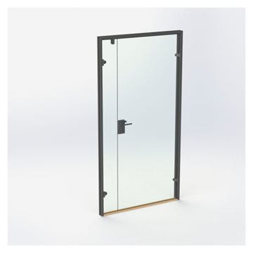 Dubbelglasdörr - Mattsvart - M11: 1090 x 2090 mm - (1 aktiv 1 passiv)