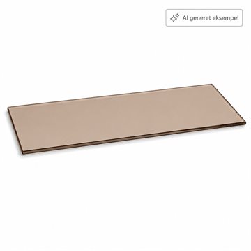 4 mm små hyllglas med polerad kant - Bronze