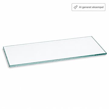 4 mm små hyllglas med polerad kant - Extra klart/järnfattigt
