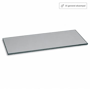 4 mm små hyllglas med polerad kant - Grå