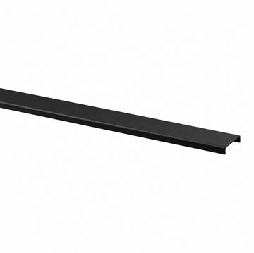 Ledstång - U -profil för 16,76 - 17,52 mm glas 2500 mm längd - Matt svart