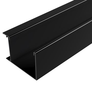 Takrännan i svart aluminium - 6 meter