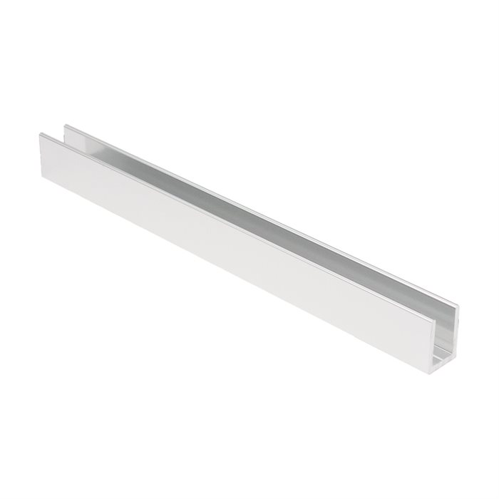 U-profil - Blank krom - 2,41 m - 19x14,3x19x2 mm