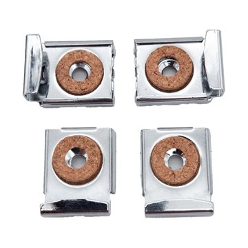 Spegelhållare för 3 - 6 mm spegel i Blank krom