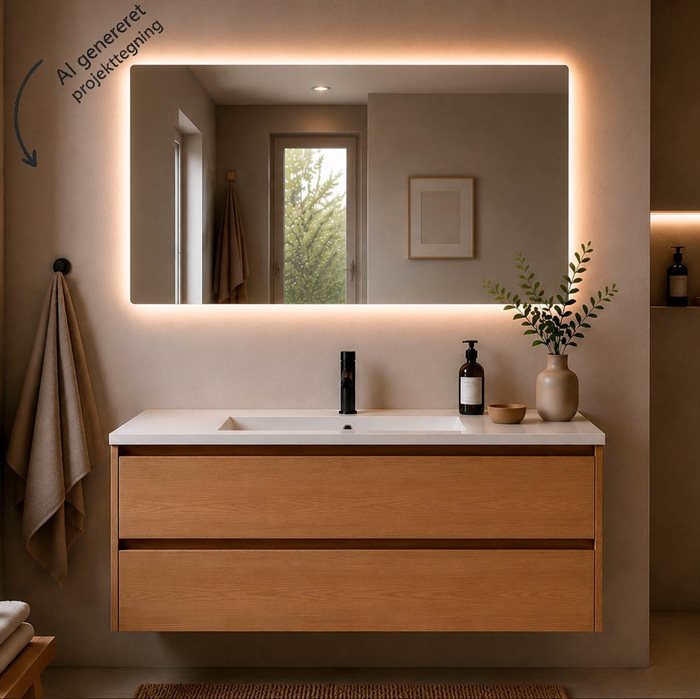 Horizon LED-spegel - 1000 x 700 mm - Backlight