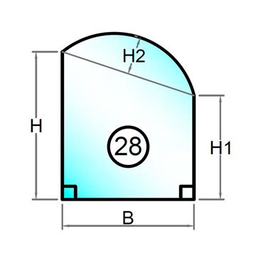 2-glas härdat isolerglas 2x4 mm - Figur 28