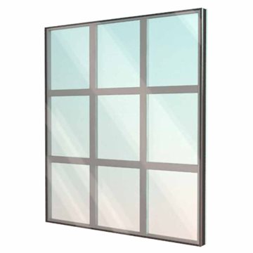 Dubbelglasfönster med Wiener Sprosse - 2 horisontella och 2 vertikala